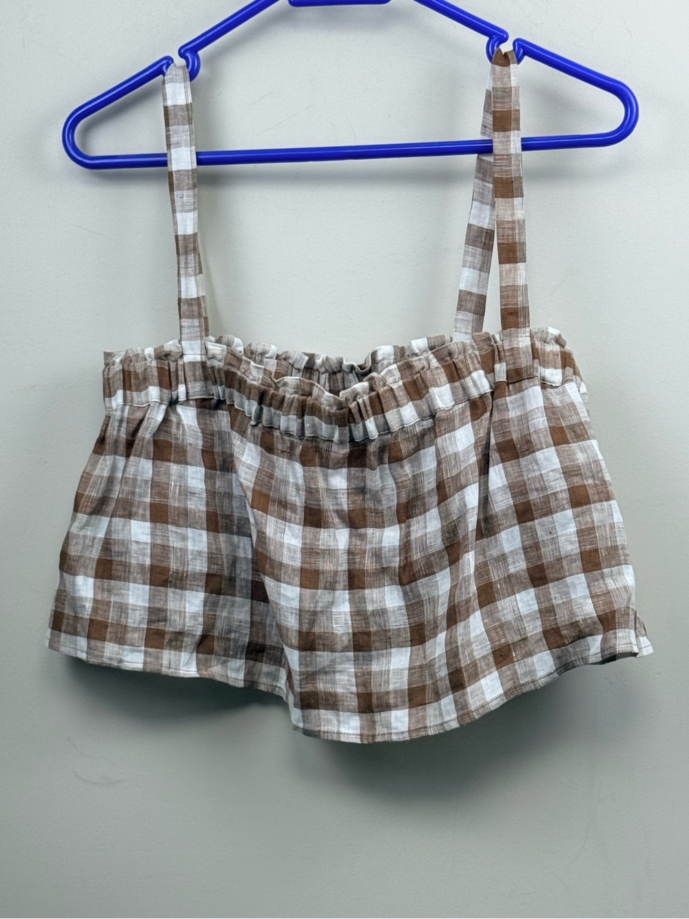 Iblues Italy gingham cropped top USA 6 - Picture 2 of 5